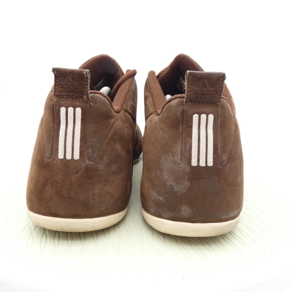 Vintage Adidas Chromium 678599 Mens US 13 Basketball Shoes Brown Leather Sneaker